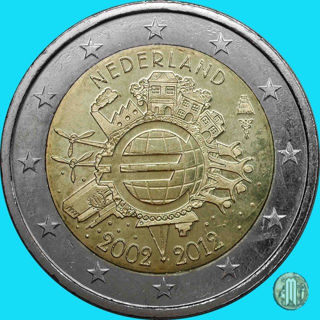 2 Euro 2012 10 anni di banconote e monete in euro 2012 (Utrecht)