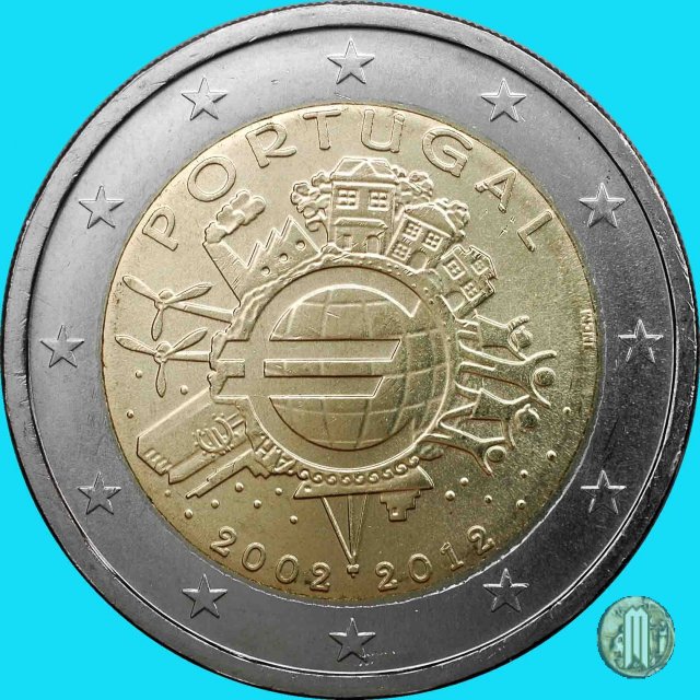 2 Euro 2012 10 anni di banconote e monete in euro 2012 (Lisbona)