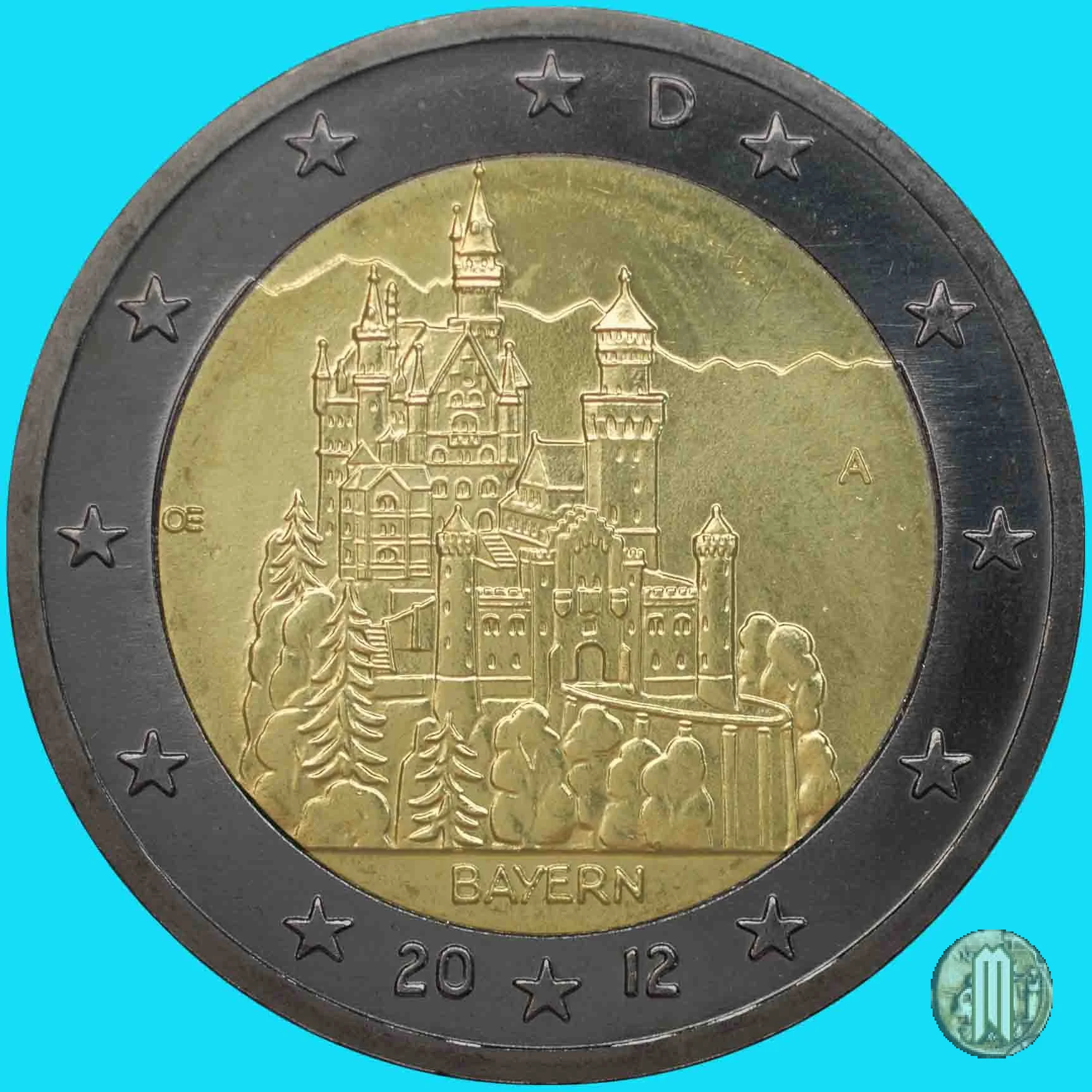 2 Euro 2012 Castello di Neuschwanstein 2012 (Berlino)