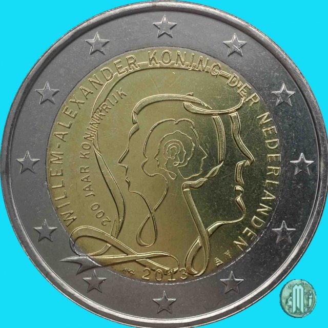 2 Euro 2013 200 anni del regno di Olanda 2013 (Utrecht)