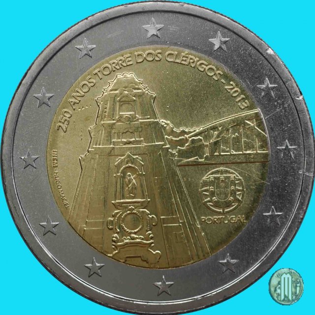 2 Euro 2013 250° anniv. costruzione Torre dos Clérigos 2013 (Lisbona)