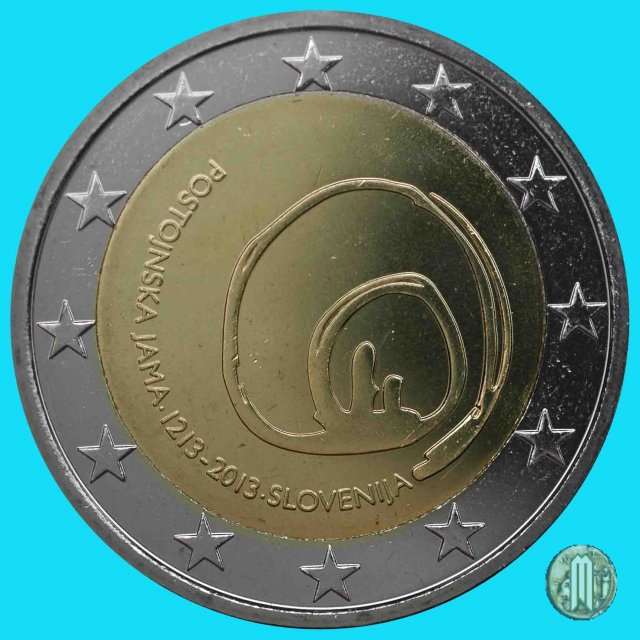 2 Euro 2013 800° anniv. scoperta Grotte di Postumia 2013 (Kremnica)