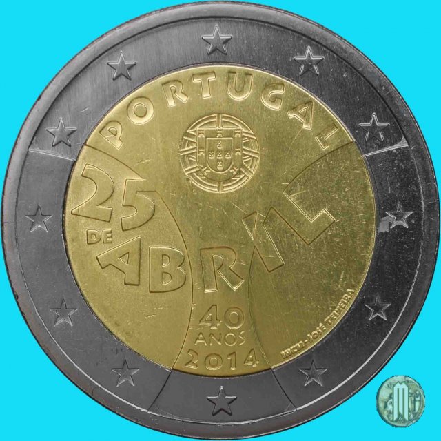 2 Euro 2014 40° anniv. Rivoluzione dei garofani 2014 (Lisbona)