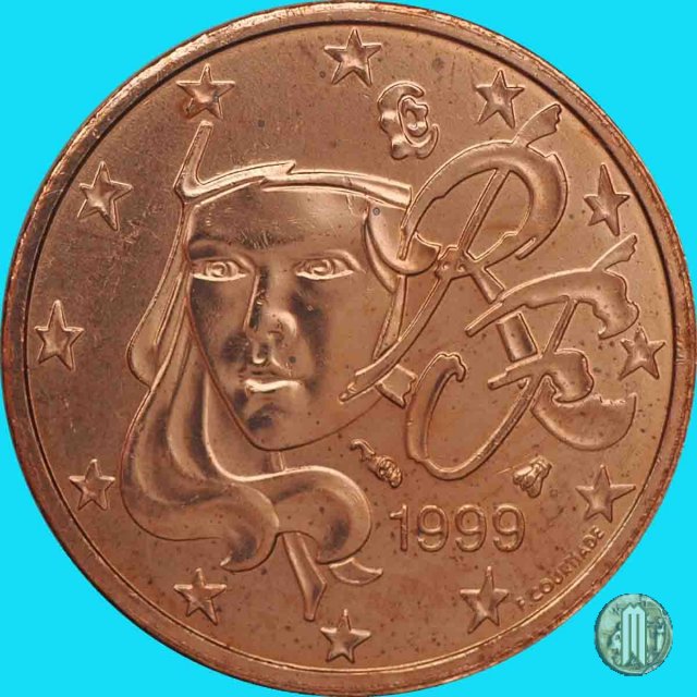 2 centesimi di Euro 1999 (Parigi)