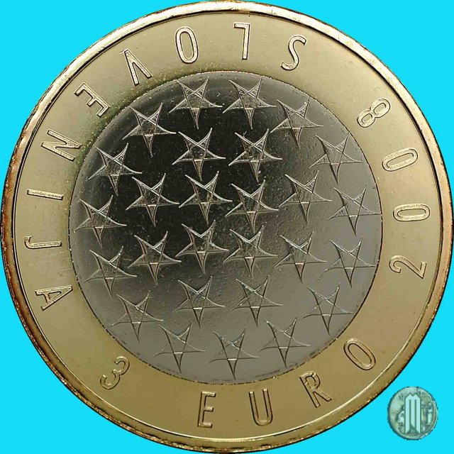 3 Euro 2008 Bimetallico Presidenza UE 2008 (Utrecht)