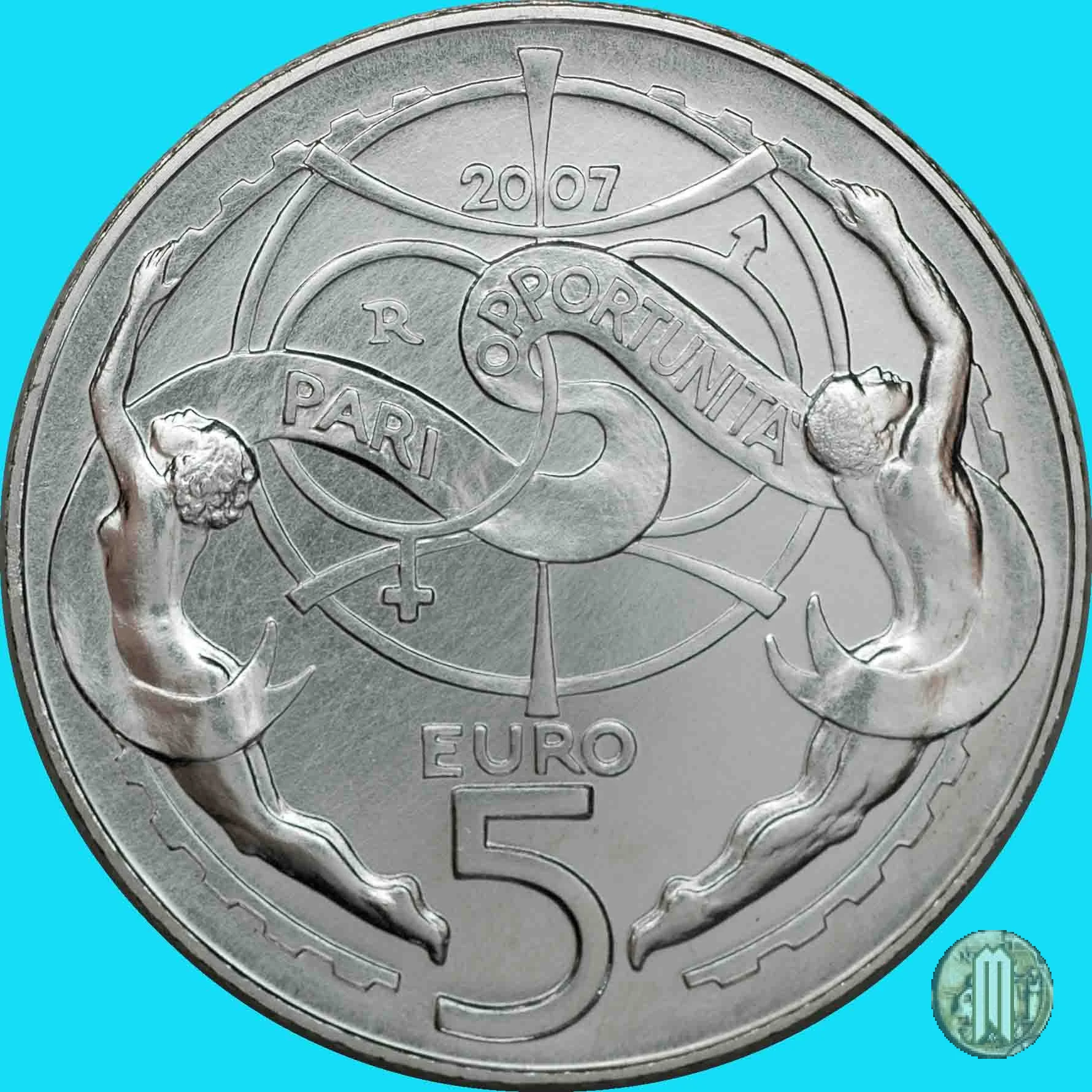 5 Euro 2007 Pari Opportunit&agrave; per Tutti 2007 (Roma)