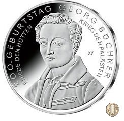 10 Euro 2013 200. Geburtstag Georg Büchner (200° compleanno) 2013 (Stoccarda)