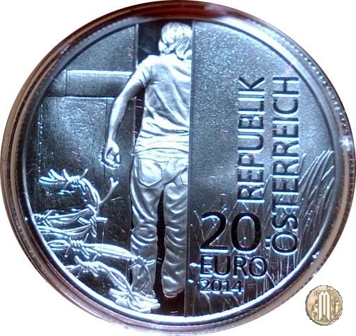 20 Euro 2014 - 25esimo anniversario Caduta della Cortina di Ferro 2014 (Vienna)