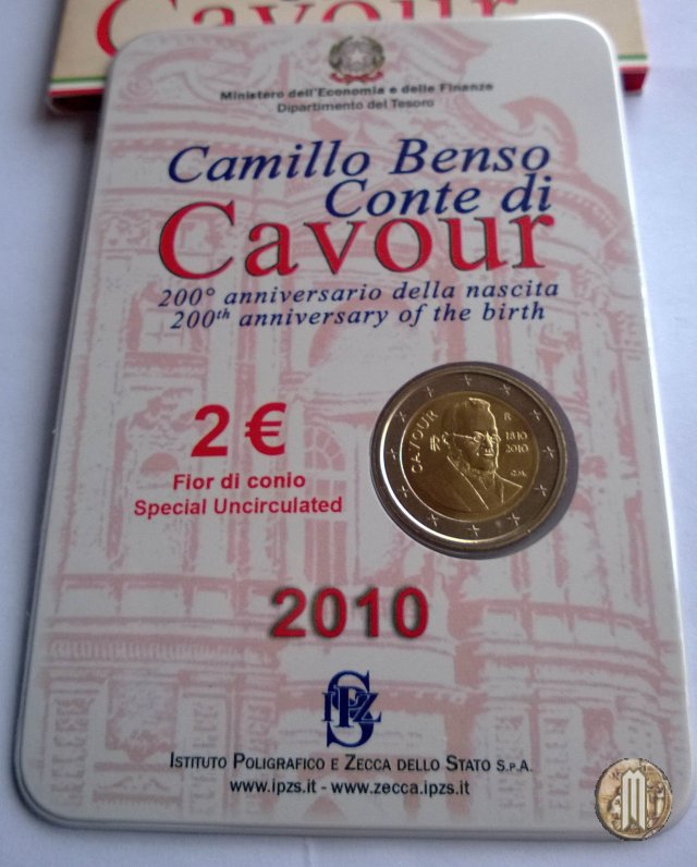 2 Euro 2010 200° Anniversario della Nascita di Cavour 2010 (Roma)