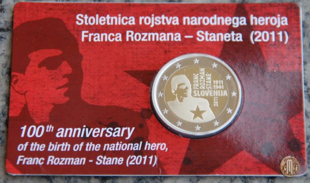 2 Euro 2011 100° Anniversario della Nascita di Franc Rozman 2011 (Vantaa)