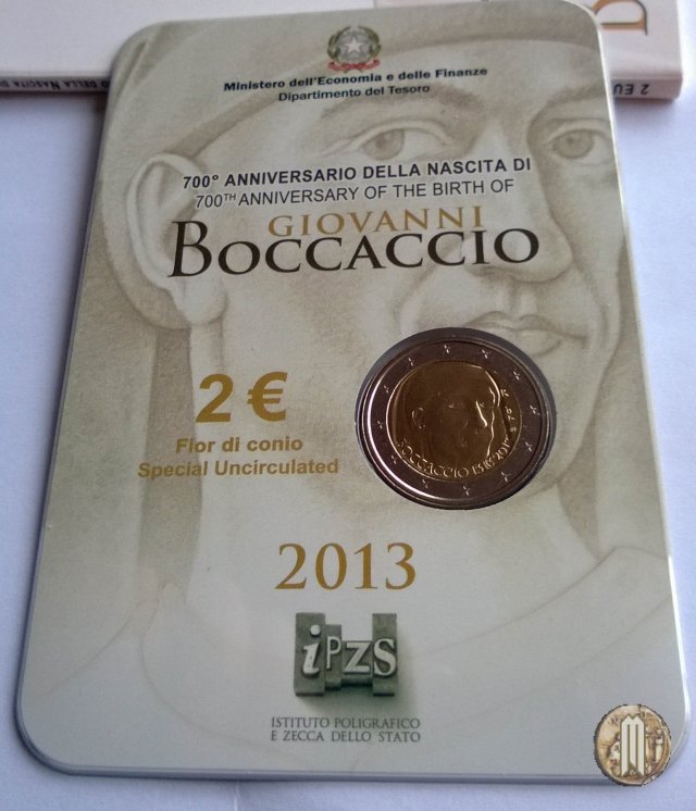 2 Euro 2013 700° anniv. nascita di Giovanni Boccaccio 2013 (Roma)