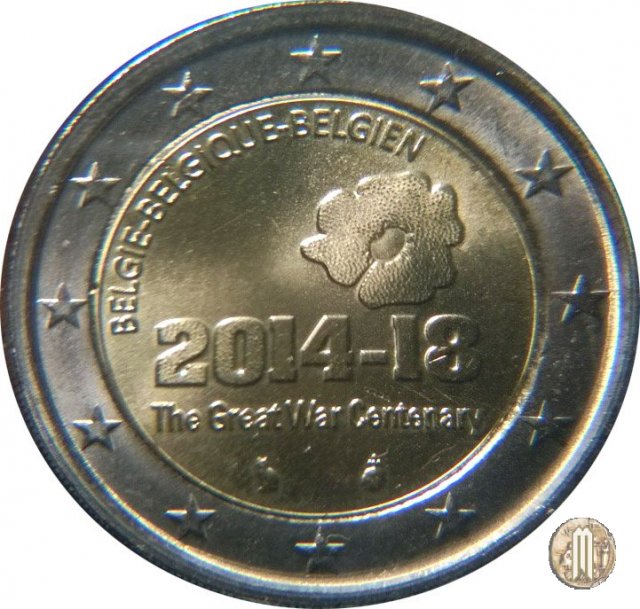 2 Euro 2014 100° anniversario Prima Guerra Mondiale 2014 (Bruxelles)