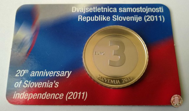 3 Euro 2011 20° anniv. dell'indipendenza della Repubblica di Slovenia 2011 (Vantaa)