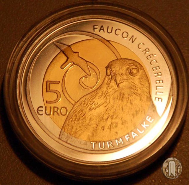 5 Euro 2009 Fauna e Flora del Lussemburgo - Gheppio comune 2009 (Utrecht)