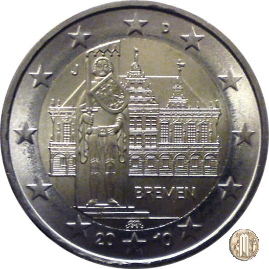 2 Euro 2010 Bremen: Municipio di Brema e Orlando 2010 (Amburgo)