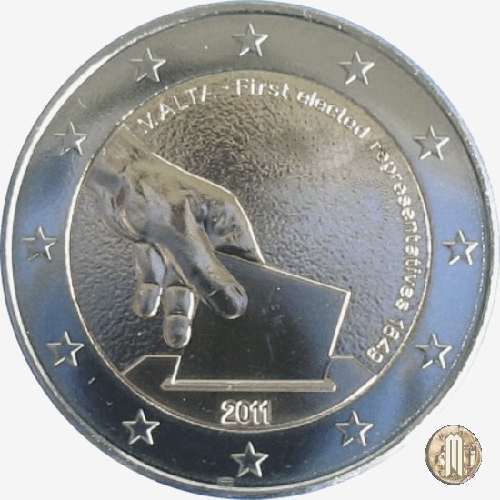 2 Euro 2011 Prime Elezioni Rappresentative Maltesi 2011 (Utrecht)