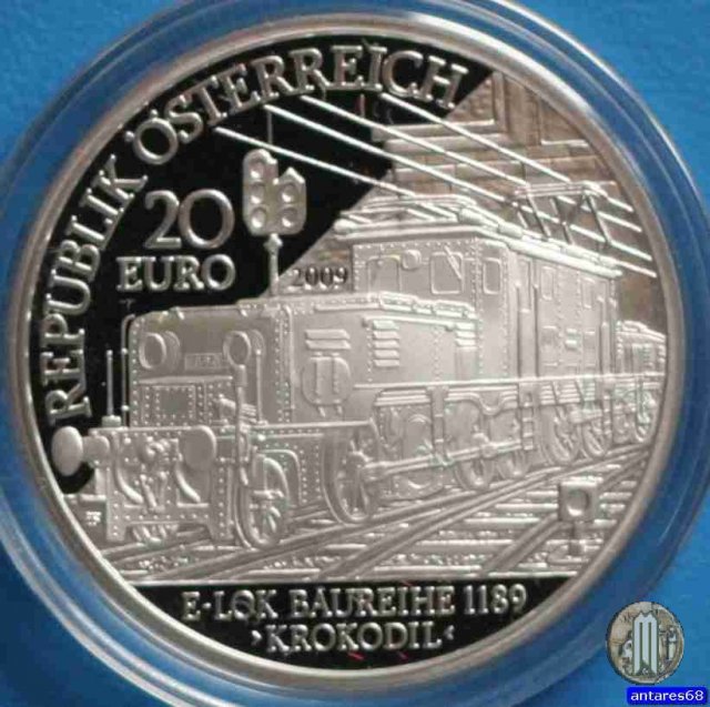 20 Euro 2009 L'Elettrificazione della Ferrovia/La Ferrovia dell'Arlberg 2009 (Vienna)