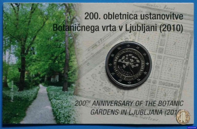 2 Euro 2010 200° Anniversario dell'Orto Botanico di Lubiana 2010 (Vantaa)