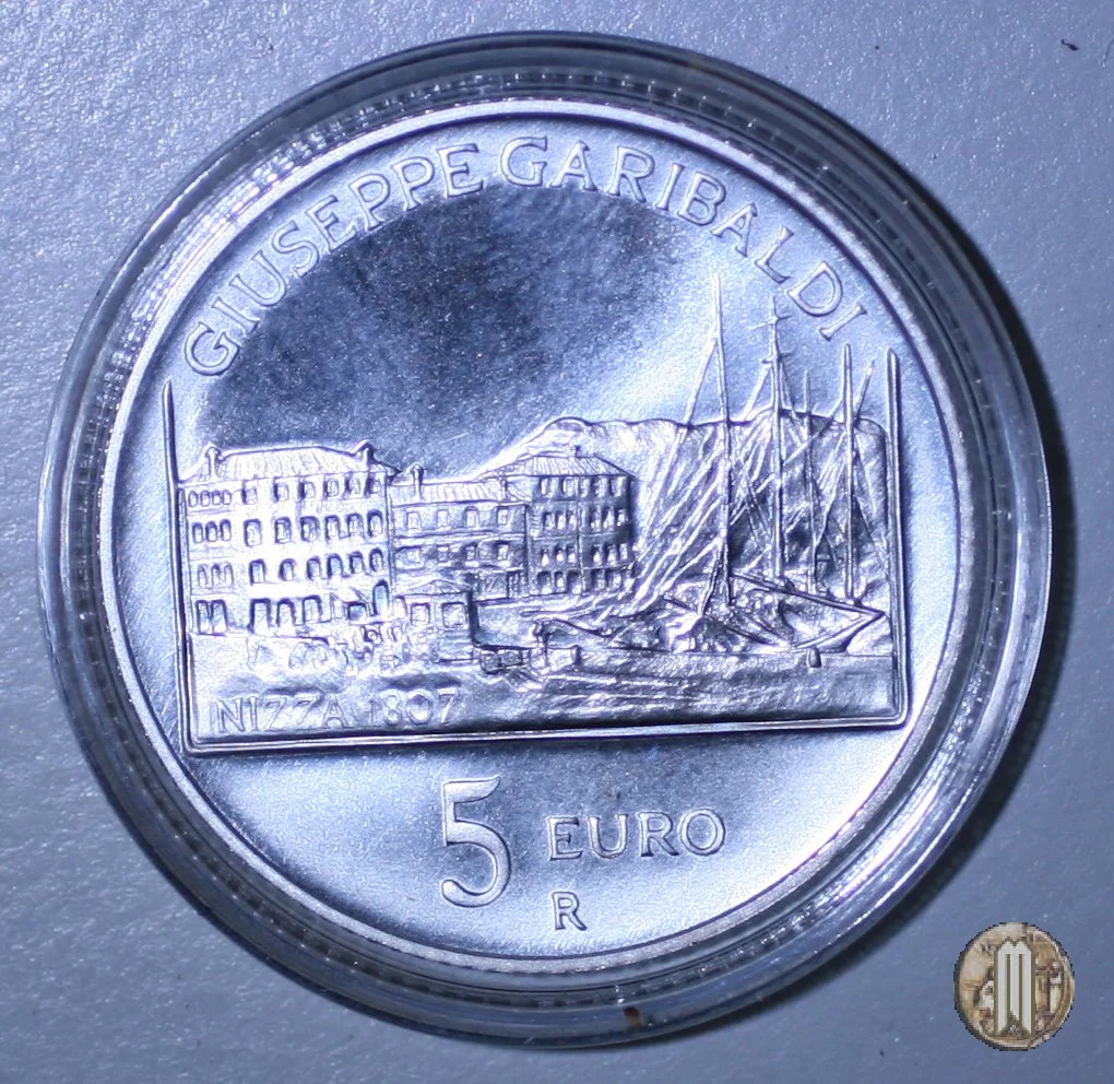 5 Euro 2007 200&deg; Ann. nasc. Giuseppe Garibaldi 2007 (Roma)