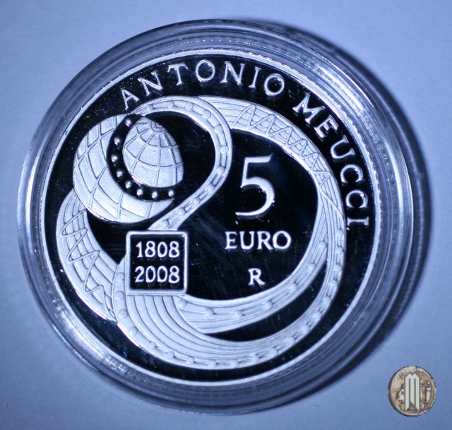 5 Euro 2008 200° Ann. nasc. Antonio Meucci 2008 (Roma)