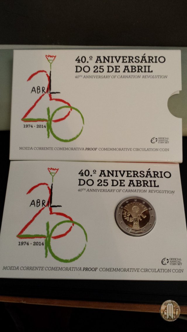 2 Euro 2014 40° anniv. Rivoluzione dei garofani 2014