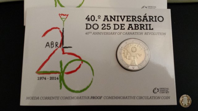 2 Euro 2014 40° anniv. Rivoluzione dei garofani 2014