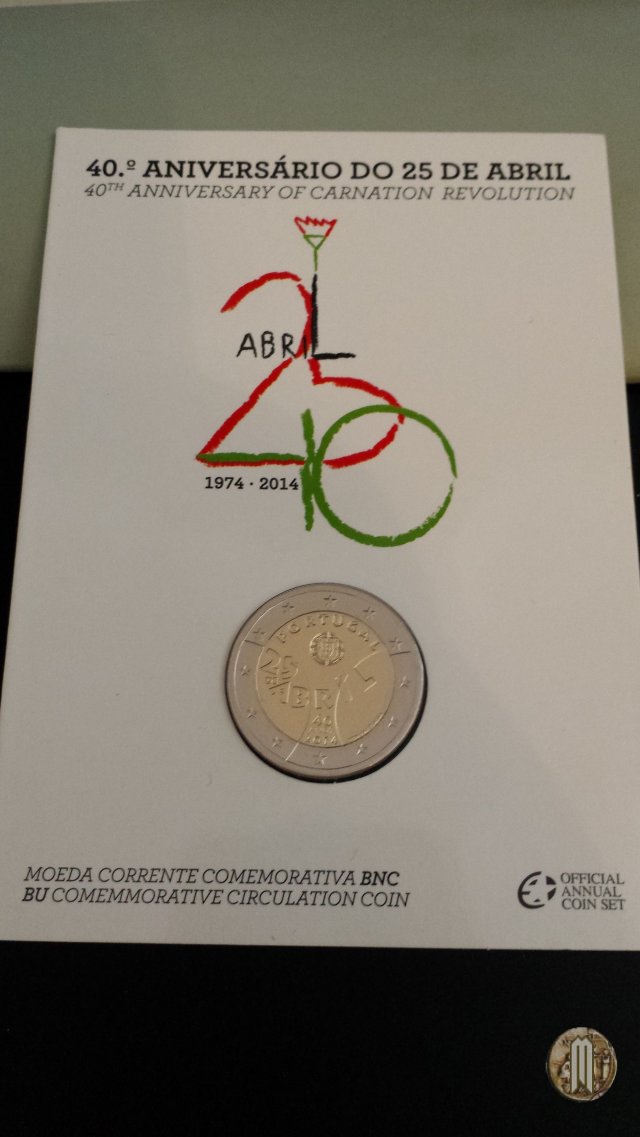 2 Euro 2014 40° anniv. Rivoluzione dei garofani 2014