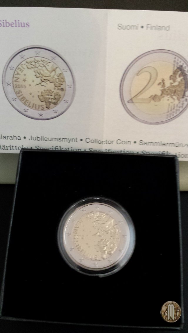 2 Euro 2015 150° anniv. nascita di Jean Sibelius 2015 (Vantaa)