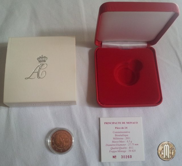 2 Euro 2011 - Matrimonio del principe Alberto con Charlène Wittstock 2011 (Parigi)