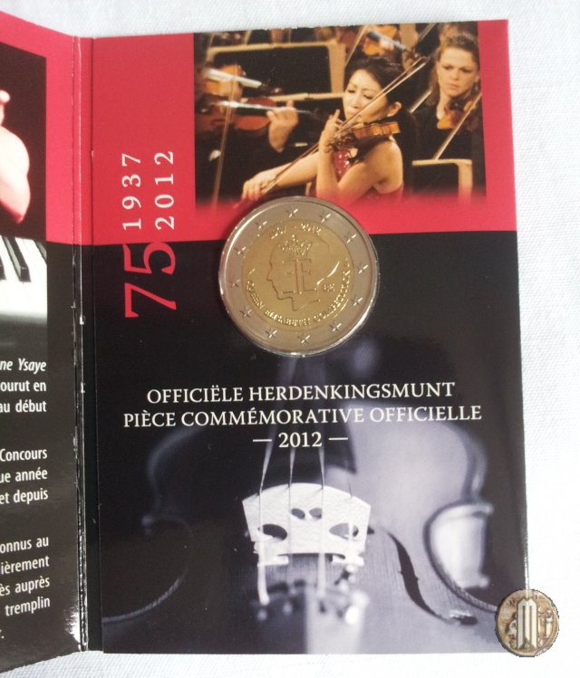 2 Euro 2012 75 anni Concorso musicale regina Elisabetta 2012 (Bruxelles)