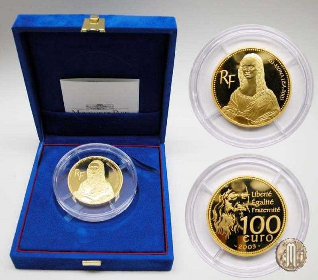 100 Euro 2003 500° Anniversario de la <i>Gioconda</i> 2003 (Parigi)