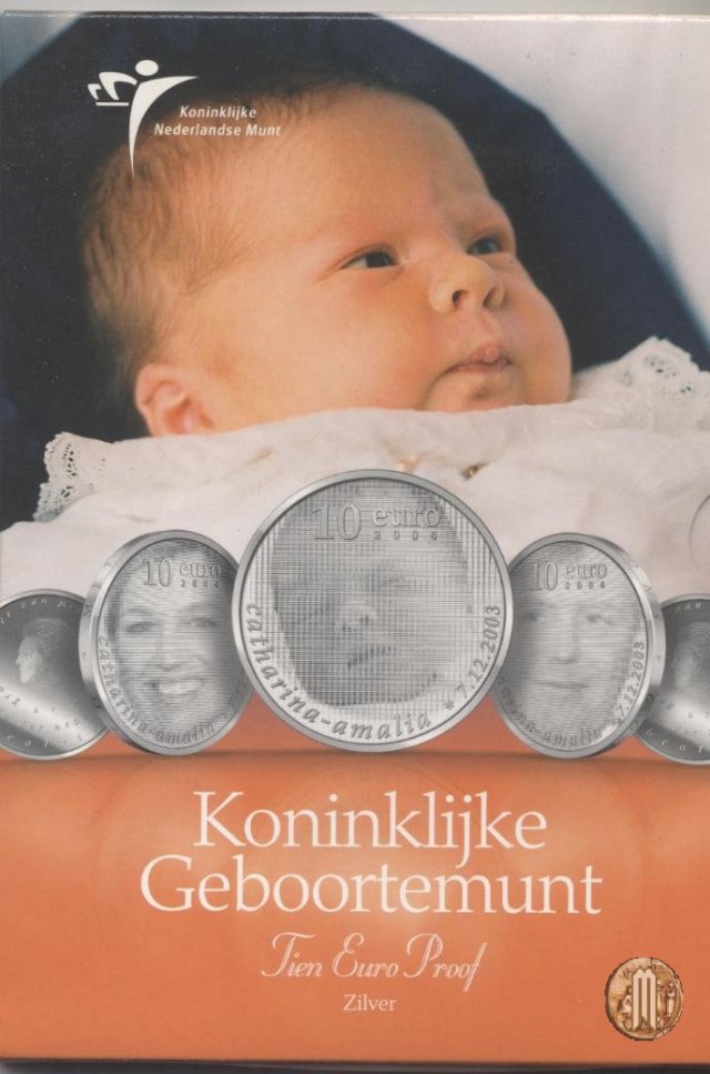 10 Euro 2004 Nascita Principessa Catharina Amalia 2004 (Utrecht)