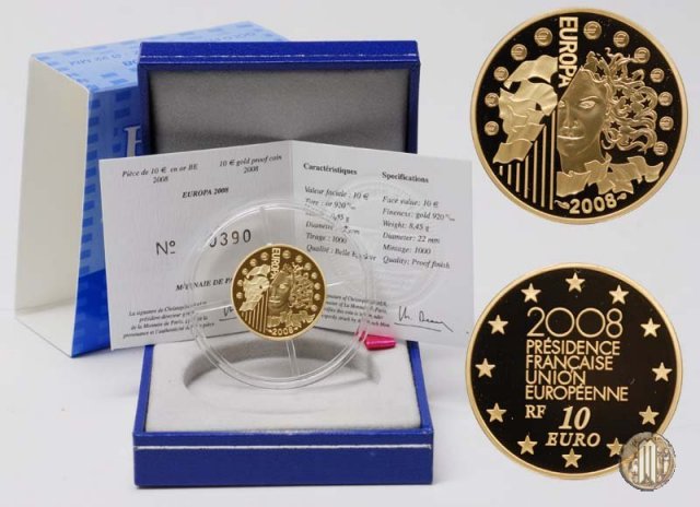 10 Euro 2008 Europa - Presidenza francese dell'Unione Europea 2008 (Parigi)