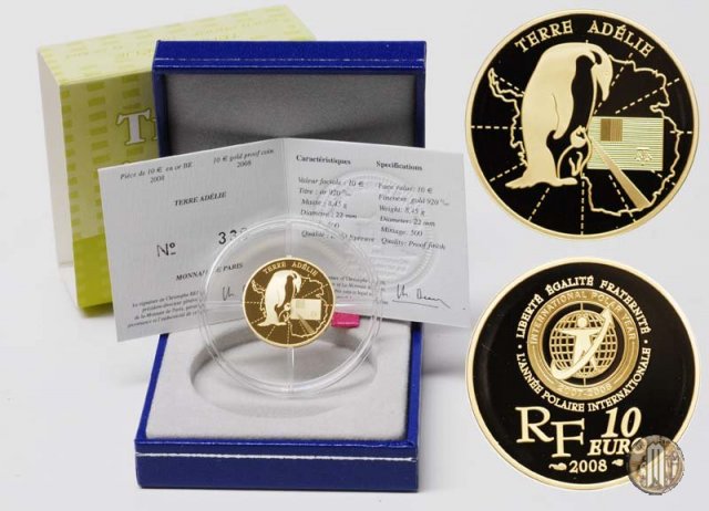 10 Euro 2008 L'Anno Polare Internazionale - la Terra Adelia 2008 (Parigi)