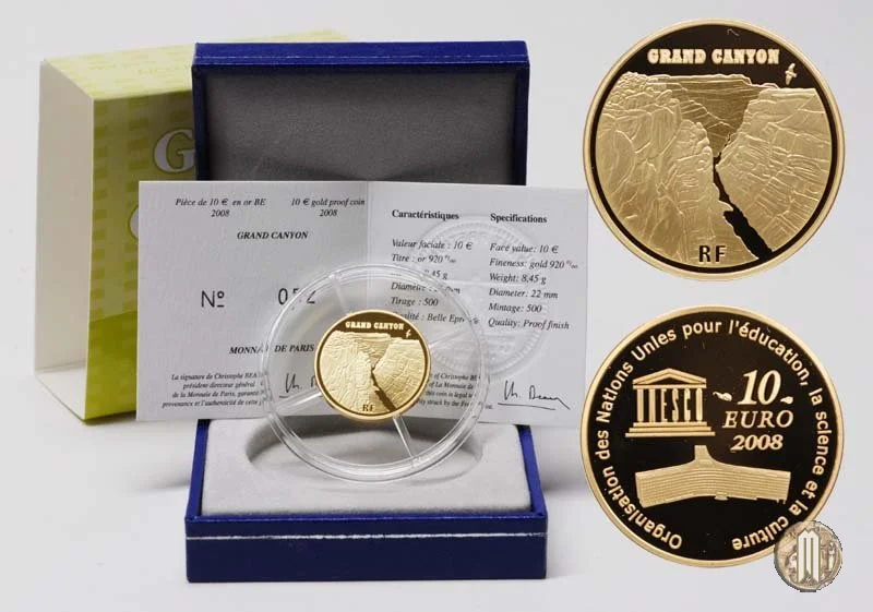 10 Euro 2008 UNESCO - Grand Canyon 2008 (Parigi)