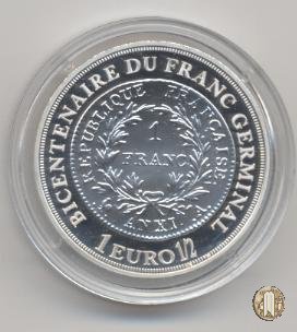 1 1/2 Euro 2003 Bicentenario del Franco germinale 2003 (Parigi)