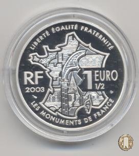 1 1/2 Euro 2003 Serie monumenti di Francia - Castello di Chambord 2003 (Parigi)