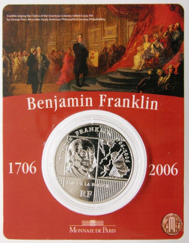 1/4 Euro 2006 300° Anniversario della nascita di Benjamin Franklin 2006 (Parigi)