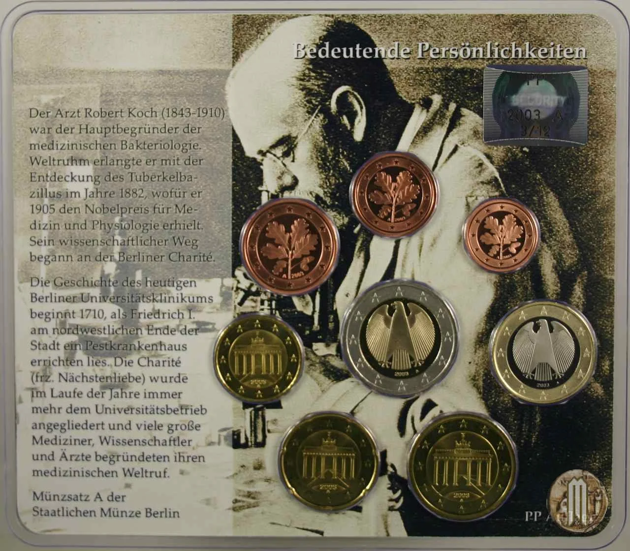 2003 - Staatliche M&uuml;nze Berlin 2003 (Berlino)