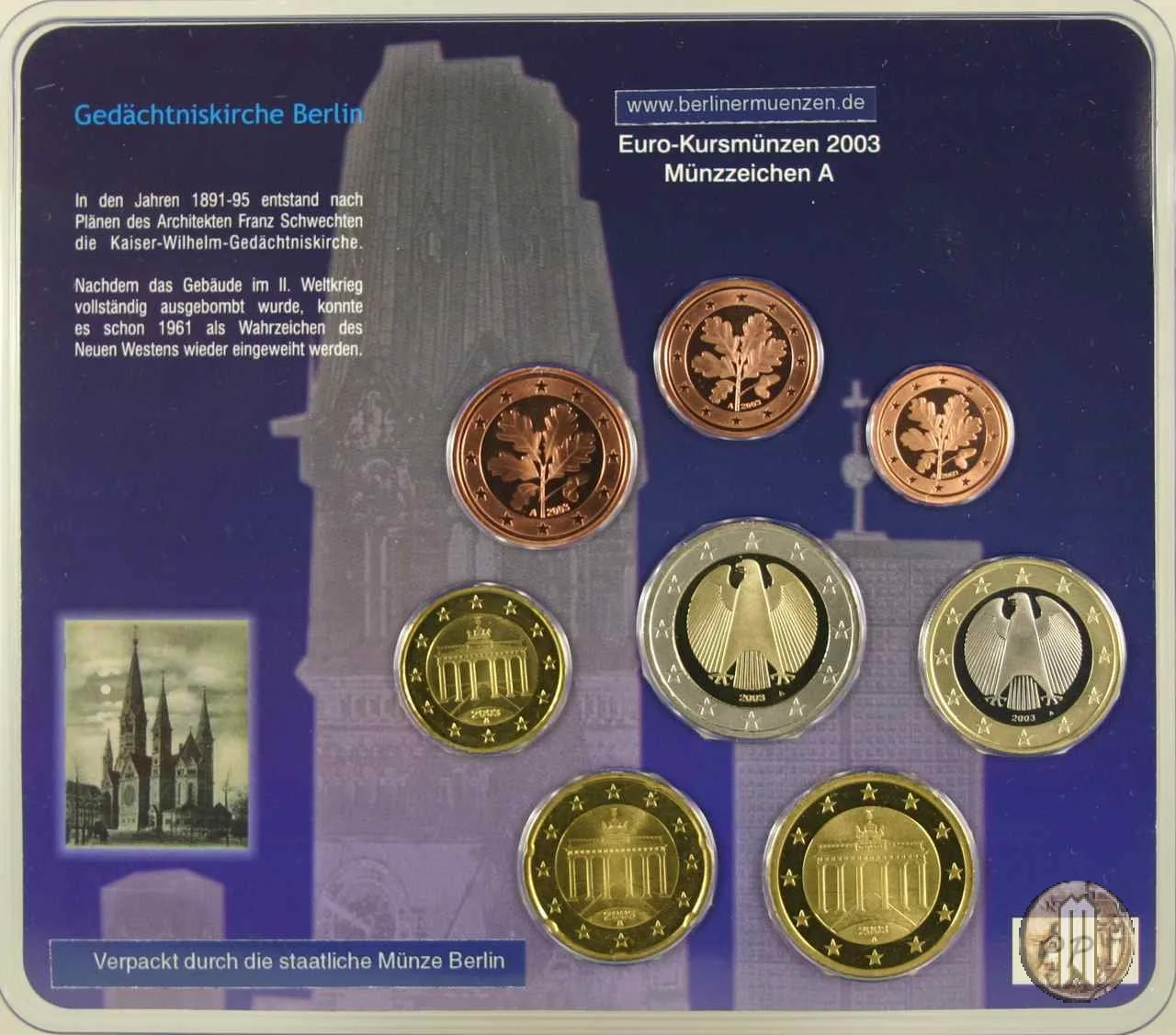 2003 - Staatliche M&uuml;nze Berlin 2003 (Berlino)