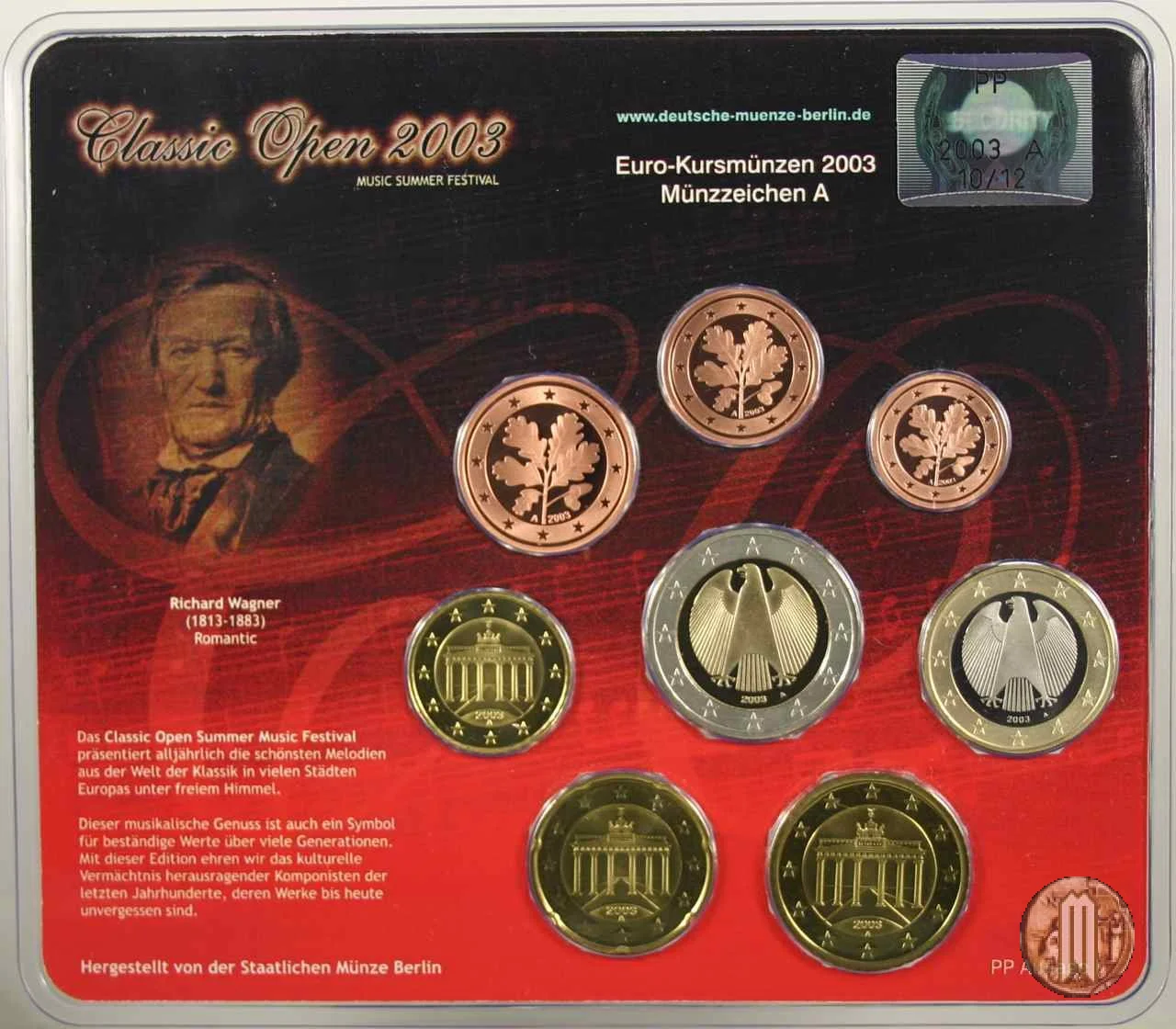 2003 - Staatliche M&uuml;nze Berlin 2003 (Berlino)