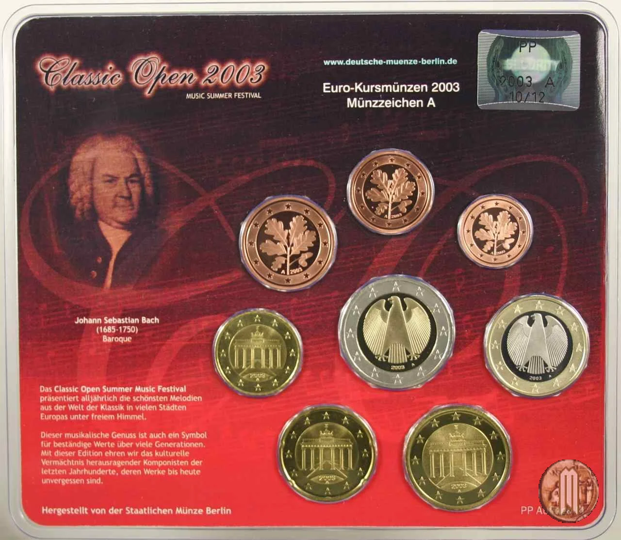 2003 - Staatliche M&uuml;nze Berlin 2003 (Berlino)