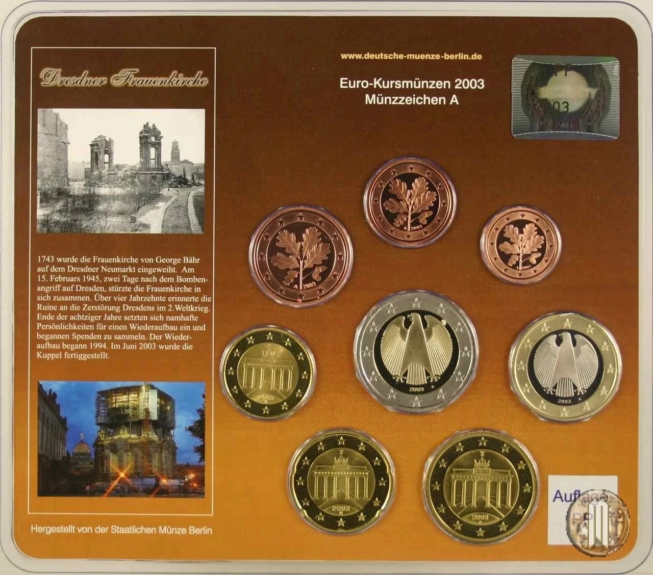 2003 - Staatliche M&uuml;nze Berlin 2003 (Berlino)