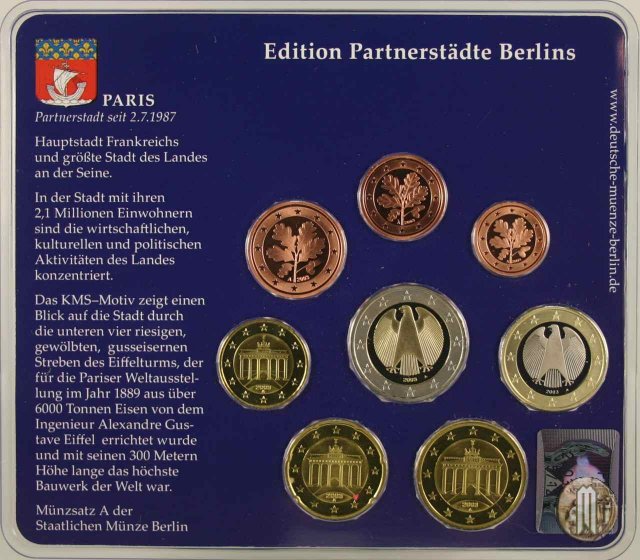 2003 - Staatliche Münze Berlin 2003 (Berlino)