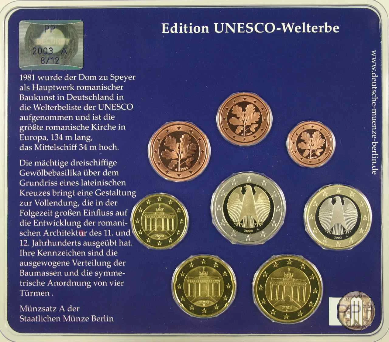 2003 - Staatliche M&uuml;nze Berlin 2003 (Berlino)