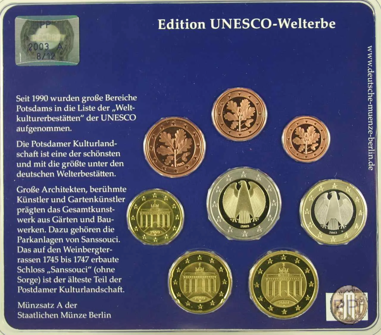 2003 - Staatliche M&uuml;nze Berlin 2003 (Berlino)