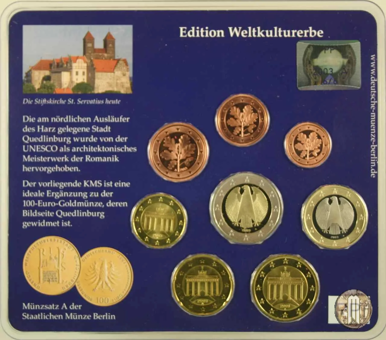 2003 - Staatliche M&uuml;nze Berlin 2003 (Berlino)