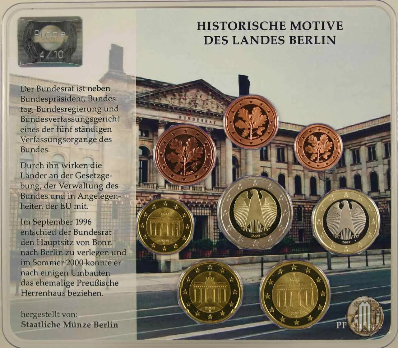 2003 - Staatliche M&uuml;nze Berlin 2003 (Berlino)