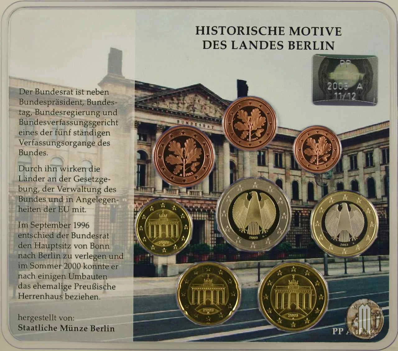 2003 - Staatliche M&uuml;nze Berlin 2003 (Berlino)