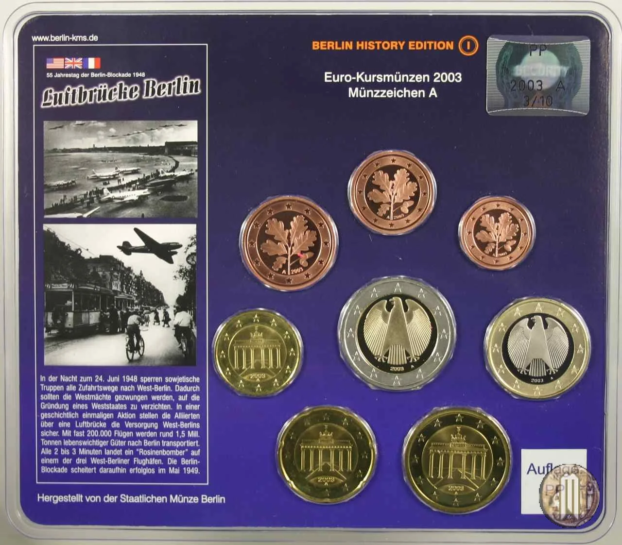 2003 - Staatliche M&uuml;nze Berlin 2003 (Berlino)